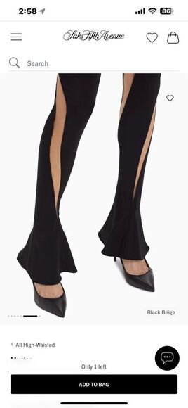 Mugler Women's High-Rise Flare Pants Black Size 14 Party/Cocktail - Picture 4 of 5